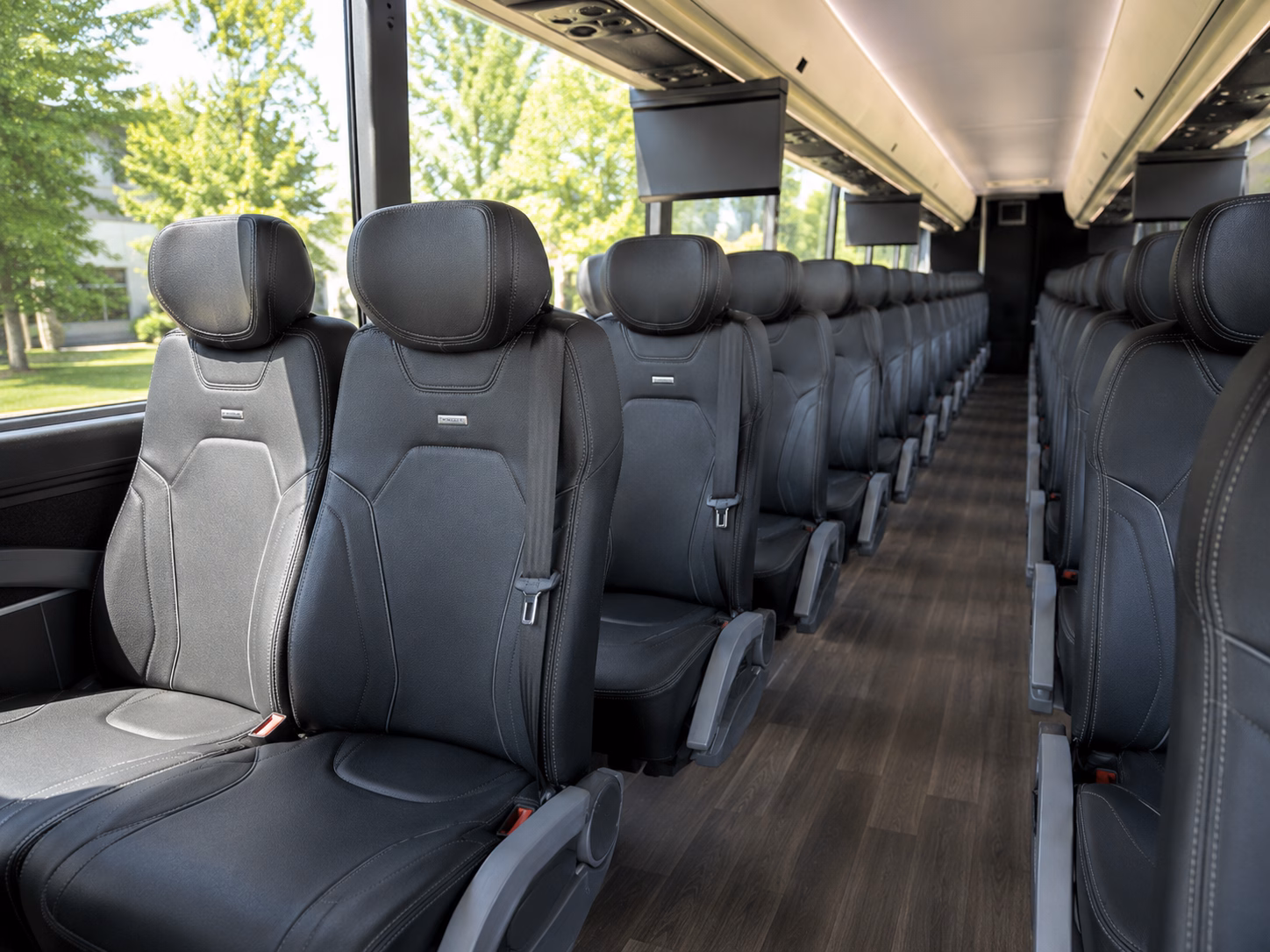 56 passenger charter bus interior