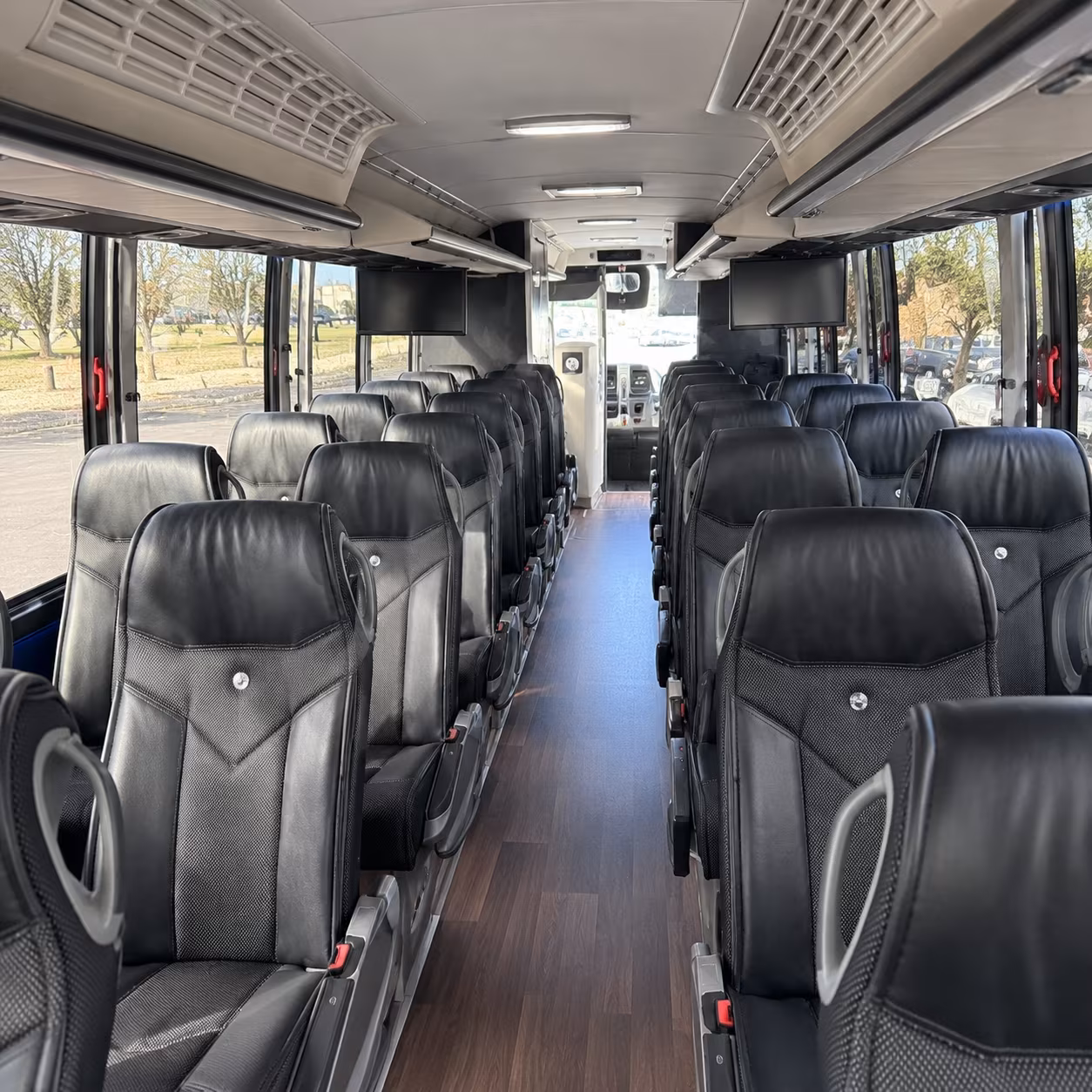 charter bus shuttles for sandy employers moving teams downtown