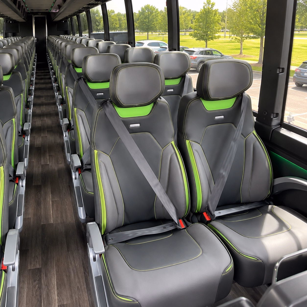 charter buses for riverton and south jordan prom groups heading across the valley