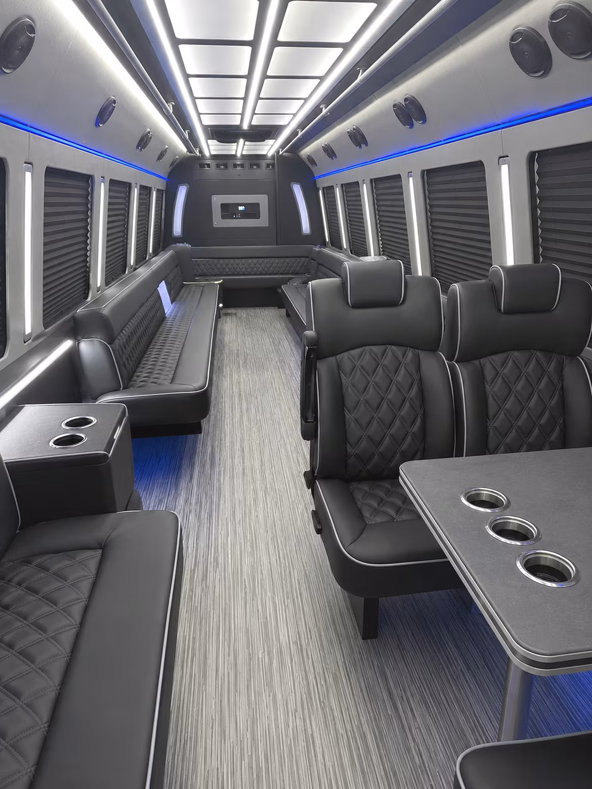 sandy 25 passenger party bus inside