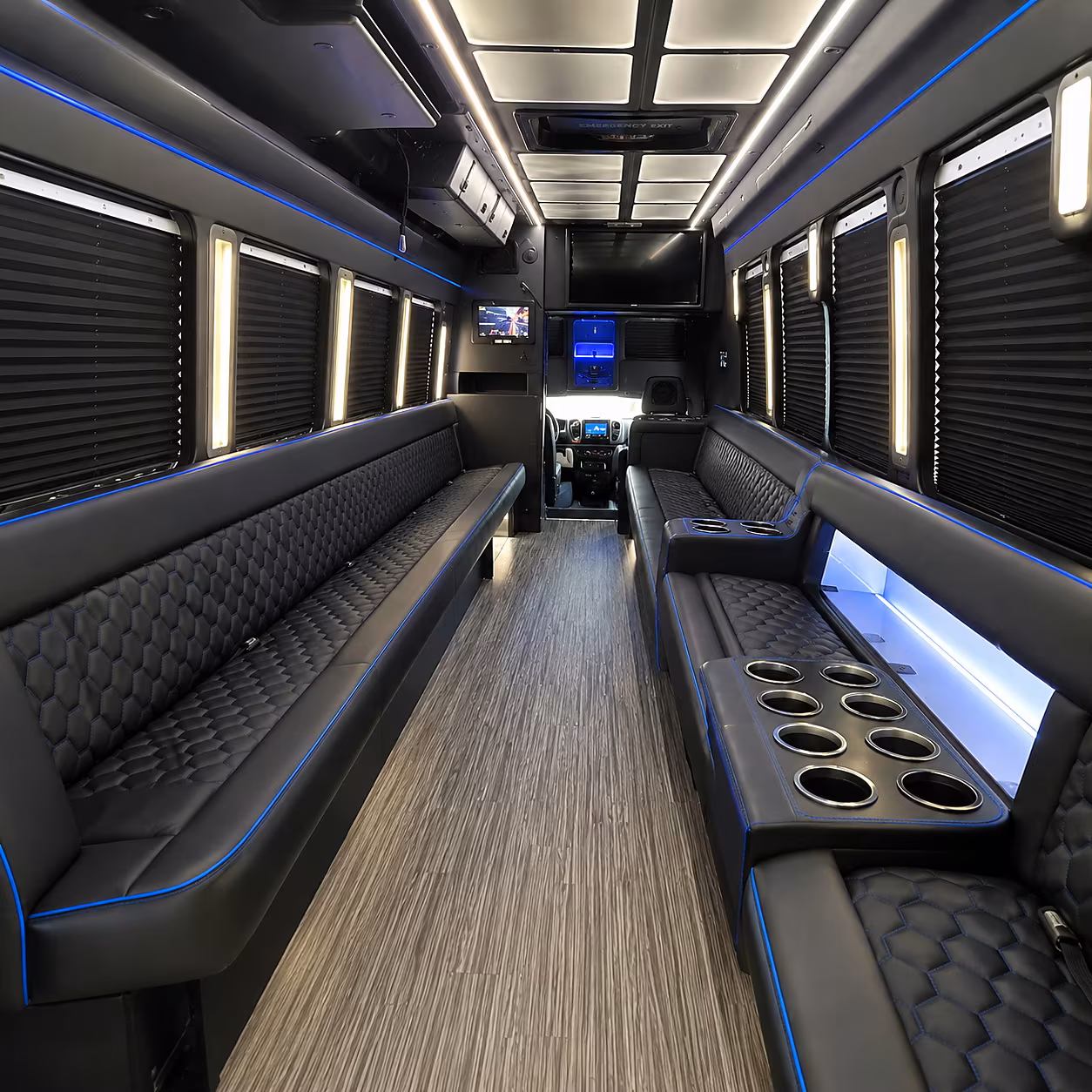 sandy party bus rentals inside